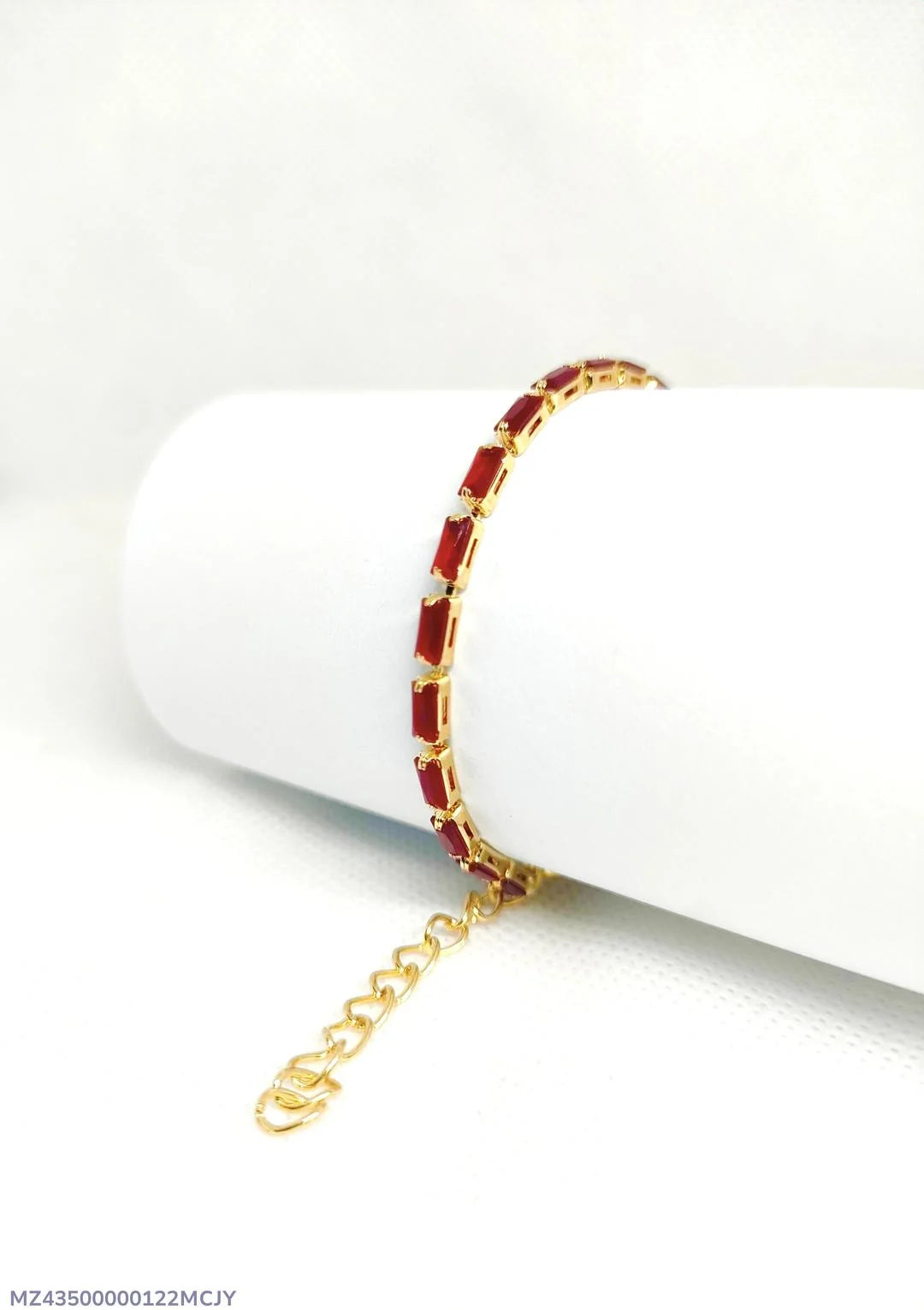 Red Gemstone Chain Bracelet for Women & Men